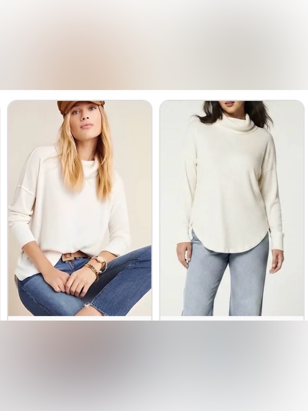 ANTHROPOLOGIE MAEVE NWOT WAFFLE TURTLENECK CREAM XS Nice!